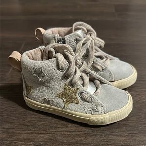 Zara toddler sneakers suede high tops size 20